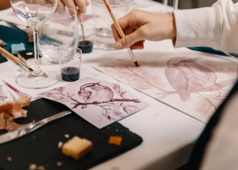 Degustace se sommelierem a malování vínem