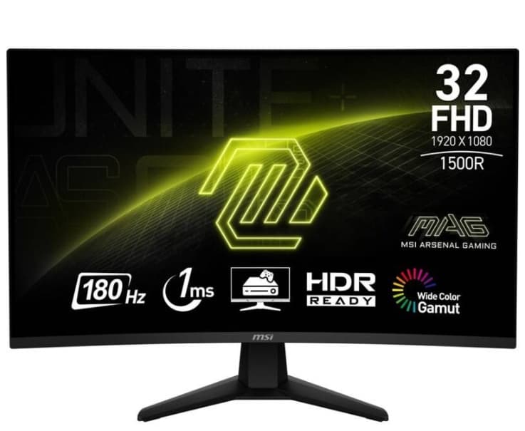 FHD PC monitor MSI 31,5", zakřivený, 16:9